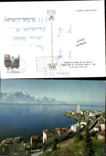 722227 Montreux Montreux L hotel Excelsior le Golf Hotel la ville et les Alpes de Savoie