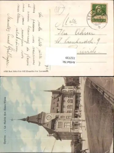 722739 Geneve Genf La Mairie des Eaux Vives