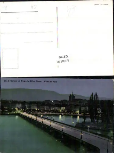 722740 Geneve Genf pont Brücke Mont Blanc