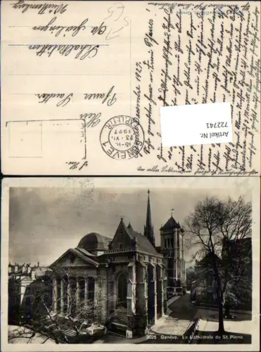 722741 Geneve Genf Eglise St. Pierre gel Schalkstetten Geislingen Pfarrer Sautter
