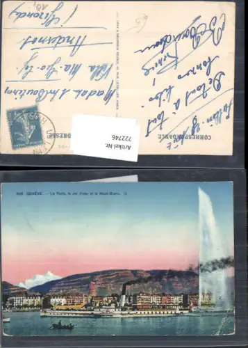 722746 Geneve Genf La rade Hafen Dampfer Major Davel