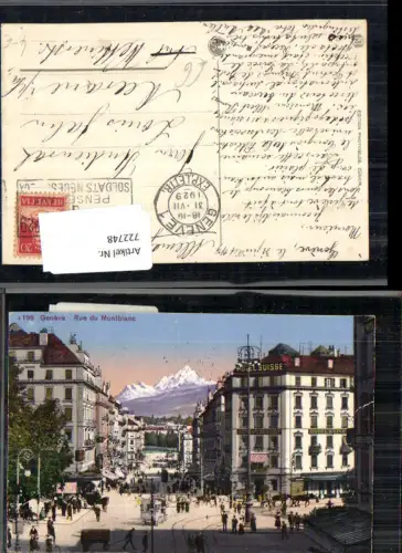 722748 Geneve Genf Rue du Montblanc gel Meerane