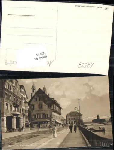 722779 Zürich Rathausquai Quai Partie 1910