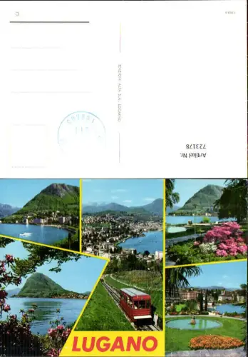 723178 Mehrbild AK Lugano Bergbahn Schiff Dampfer