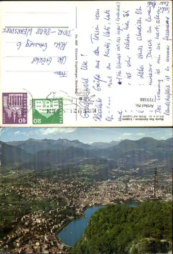 723188 Lugano Monte San Salvatore Blick auf Stadt