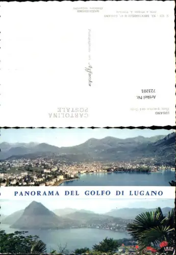 723201 Mehrbild AK Lugano Panorama del Golfo di Lugano