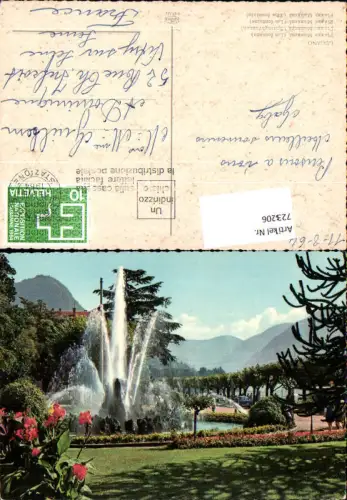 723206 Lugano Piazza Manzoni La fontana Springbrunnen