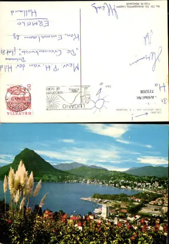 723208 Lugano Vista generale con il S. Salvatore
