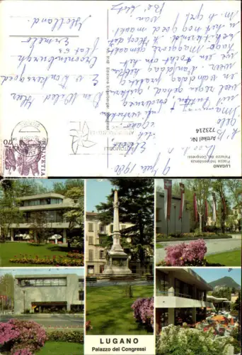 723214 Mehrbild AK Lugano Palazzo dei Congressi Kongresszentrum
