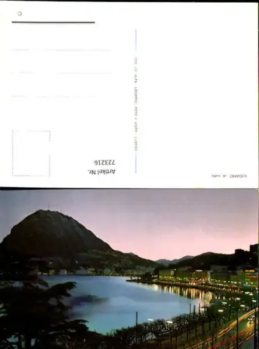 723216 Lugano di notte Bei Nacht