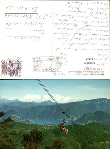 723217 Lugano Monte Lema Miglieglia Malcantone Seilbahn Sessellift