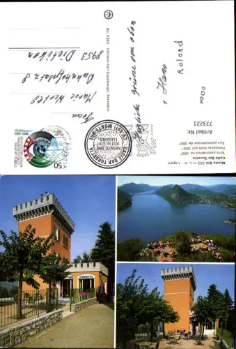 723221 Mehrbild AK Lugano Monte Bre Caffe Bar Torretta Turm