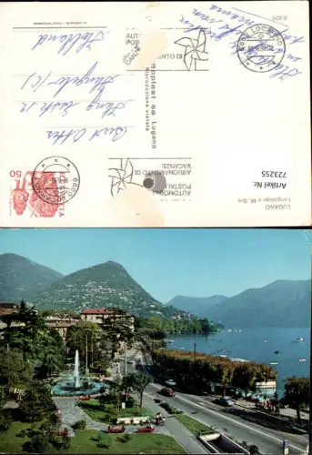 723255 Lugano Lungolago e Monte Bre Springbrunnen Brunnen