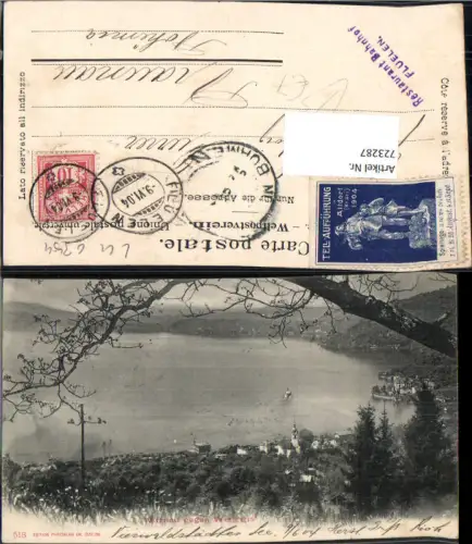 723287 Vitznau am Vierwaldstädtersee geg. Weggis Stempel Restaurant Bahnhof Fluelen