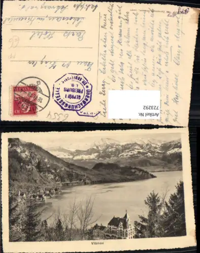 723292 Vitznau Ansicht Feldpost Überwachungsstelle XIV Armeekorps
