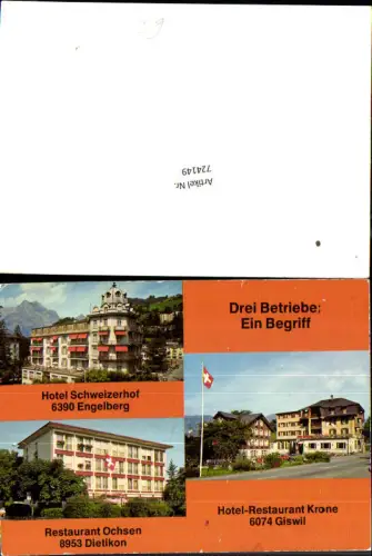 724149 Engelberg Hotel Schweizerhof Giswil Hotel Krone Dietikon Restaurant Ochsen