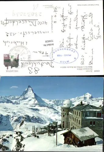 724428 Zermatt Gornergrat Matterhorn Dt. Blanche Bergstation