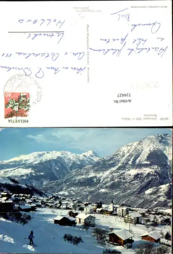 724427 Unterbäch Balmhorn Wallis im Winter