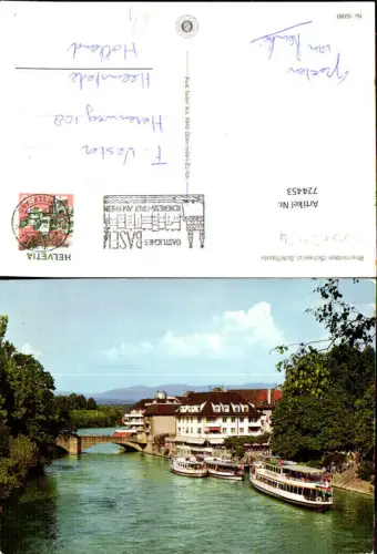 724453 Rheinfelden Schiffslände Schiffe