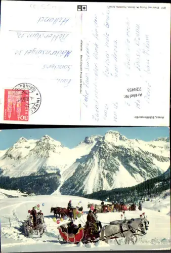 724455 Arosa Schlittenpartie Pferdeschlitten Winter