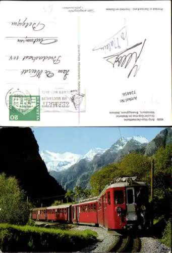724456 Zermatt Brig-Visp-Zermattbahn Glacier-Express im Mattertal Weisshorn Brunegghorn Bishorn