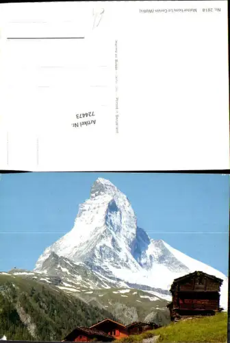 724473 Zermatt Matterhorn Hütten im Vordergrund
