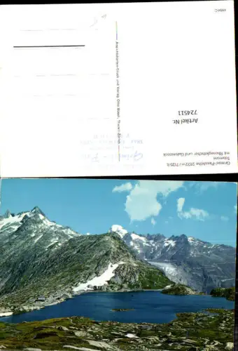 724511 Grimsel-Passhöhe Totensee mit Rhonegletscher u. Galenstock Gletsch