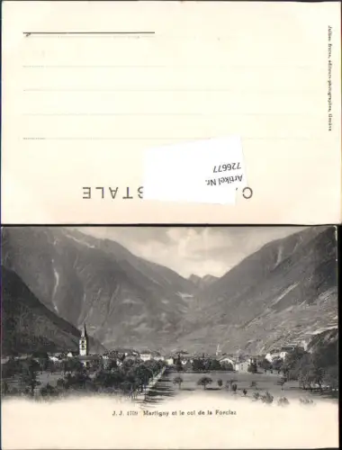 726677 Martigny et le col de la Forclaz Kt Wallis