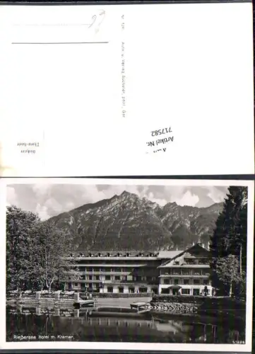 717582 Rießersee Allgäu Hotel m. Kramer Garmisch Partenkirchen