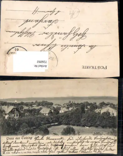 726092 Gruss aus Tutzing am Starnberger See um 1900 LK Starnberg