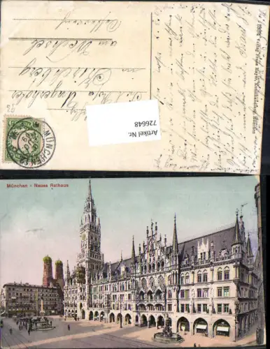 726648 München Neues Rathaus gel Kirchberg am Wechsel pub Franz Hayer 1384