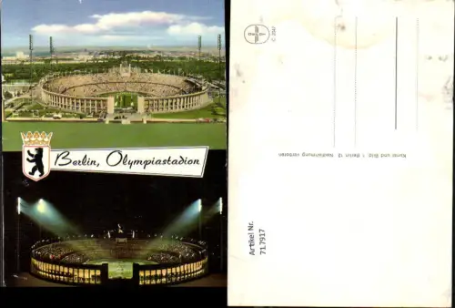 717917 Mehrbild AK Berlin Olympiastadion b. Tag u. Nacht