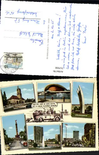 717938 Mehrbild AK Berlin Rathaus Schöneberg Kongreßhalle Siegessäule Europa-Center