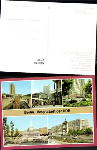 717953 Mehrbild AK Berlin DDR Wohngebiet Tierpark Alexanderplatz Pionierpalast Ernst Thälmann