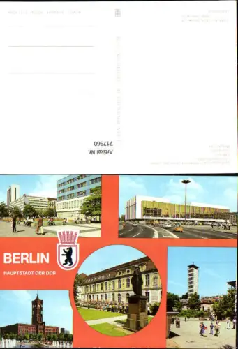 717960 Mehrbild AK Berlin DDR Interhotel Unter den Linden Palast d. Republik Operncafe Müggelturm