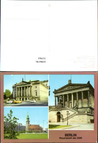 717961 Mehrbild AK Berlin DDR Deutsche Staatsoper Marienkirche National-Galerie
