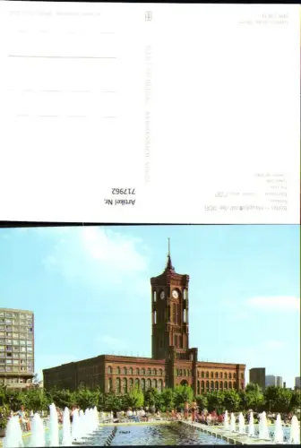 717962 Berlin DDR Rathaus mit Brunnen
