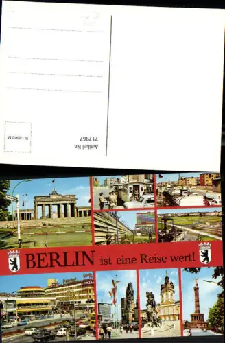 717967 Mehrbild AK Berlin Checkpoint Charlie Siegessäule Brandenburger Tor