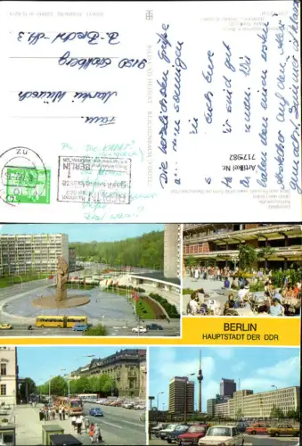 717982 Mehrbild AK Berlin DDR Leninplatz Rathausstraße Unter den Linden Fernsehturm