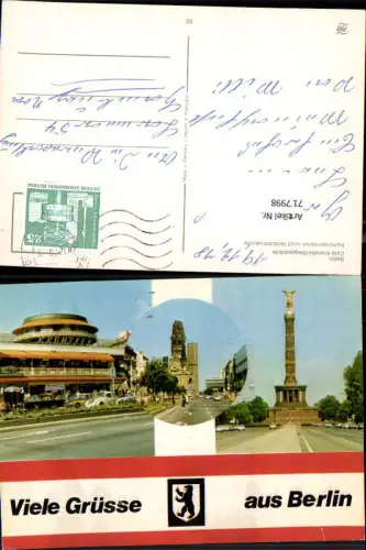 717998 Mehrbild AK Berlin Cafe Kranzler Siegessäule Kurfürstendamm Gedächtniskirche