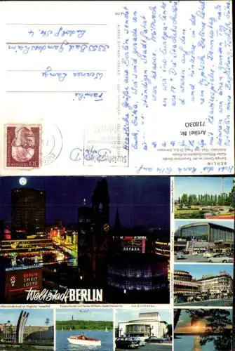 718030 Mehrbild AK Berlin Schillertheater Luftbrückendenkmal Flughafen Tempelhof Havel