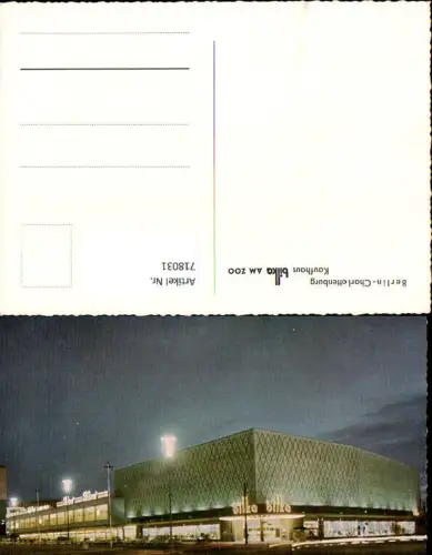 718031 Berlin Charlottenburg Kaufhaus Bilka am Zoo b. Nacht
