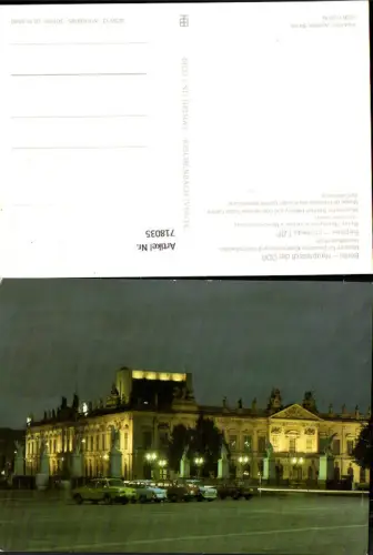 718035 Berlin DDR Museum für Deutsche Geschichte u. Internationales Handelszentrum b. Nacht