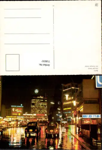 718037 Berlin City b. Nacht mit Europa Center VW Käfer