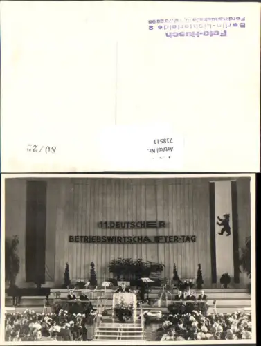 718511 tolle Foto-AK 11. Deutscher Betriebswirtschafter Tag Berlin pub Foto Husch Lichterfelde