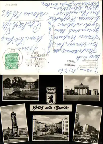 718522 Mehrbild AK Berlin Tierpark Brandenburger Tor Rathaus Stalinsallee