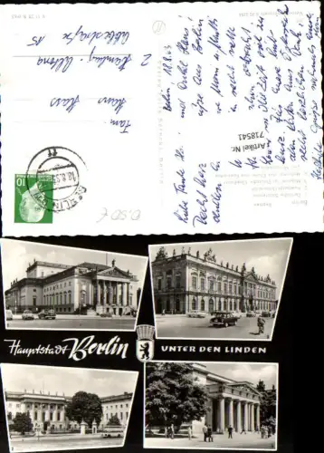 718541 Mehrbild AK Berlin Unter den Linden Staatsoper Humboldt-Universität