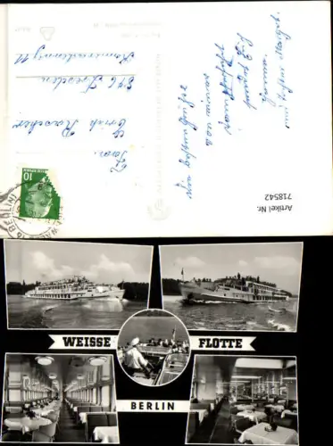 718542 Mehrbild AK Berlin Weisse Flotte Schiffe Dampfer