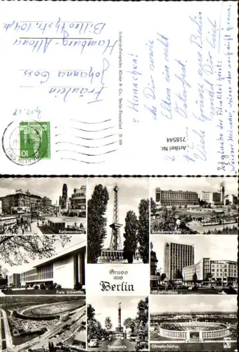 718544 Mehrbild AK Berlin Kurfürstendamm Reichskanzlerplatz Olympia-Stadion