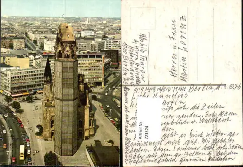 723324 Berlin Blick auf Kaiser Wilhelm-Gedächtniskirche u. City